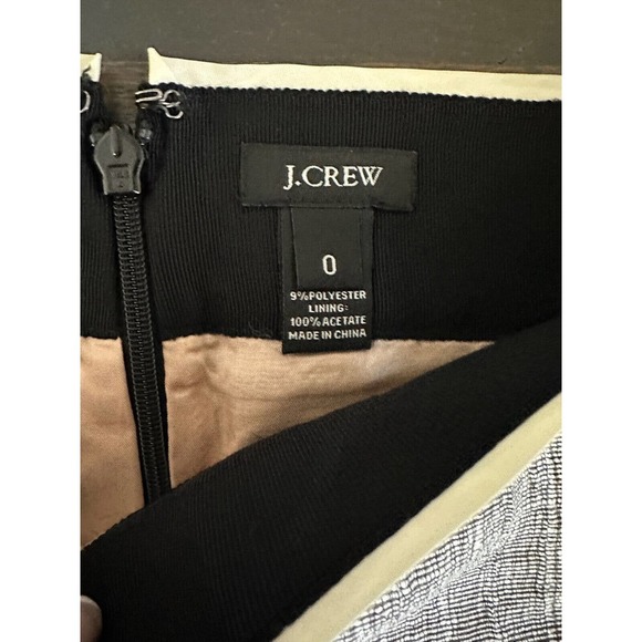 J Crew Ripple Stripe Pencil Skirt Linen Blend in Gray ~ 0 - Picture 5 of 5